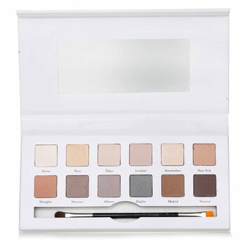 Around the World Eye Shadow Palette (12x Eye Shadow, 1x Shadow Brush)