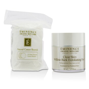 Clear Skin Willow Bark Exfoliating Peel (with 35 Dual-Textured Cotton Rounds)