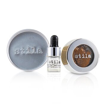 Stila Magnificent Metals Foil Finish Eye Shadow With Mini Stay All Day Liquid Eye Primer - Comex Copper