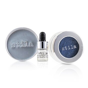 Stila Magnificent Metals Foil Finish Eye Shadow With Mini Stay All Day Liquid Eye Primer - Metallic Cobalt