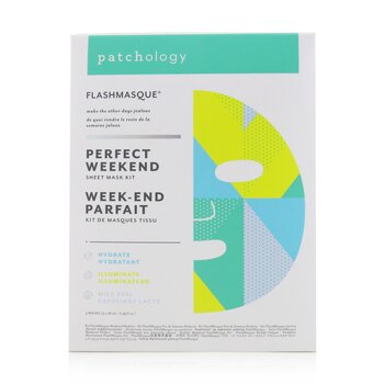FlashMasque 5 Minute Sheet Mask - Perfect Weekend Sheet Mask Kit: (Hydrate, Illuminate, Milk Peel)