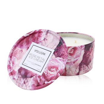 2 Wick Tin Candle - Rose Petal Ice Cream