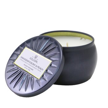 Voluspa Mini Tin Candle - Makassar Ebony & Peach