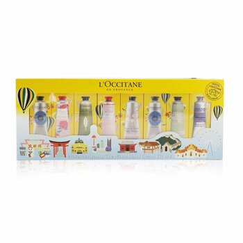 Provence Around The World Hand Cream Kit Of 8: (2xShea Butter + 1x Rose, Cherry Blossom, Lavender, Peony, Almond, Verbena) 30ml/1oz