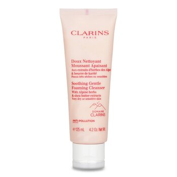 Clarins Soothing Gentle Foaming Cleanser with Alpine Herbs & Shea Butter Extracts - Very Dry or Sensitive Skin