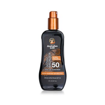 Australian Gold Spray Gel Sunscreen SPF 50 with Instant Bronzer