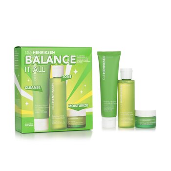 Balance It All Oil Control & Pore-Refining Set: Cleanser 60ml + Toner 65ml + Moisturizer 15ml