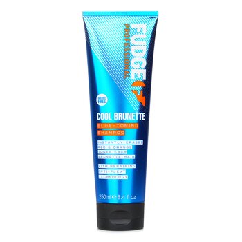Fudge Cool Brunette Blue-Toning Shampoo (Instant Erases Red & Orange Tones from Brunette Hair)