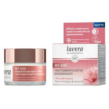 Lavera My Age Regenerating Night Cream With Organic Hibiscus & Ceramides - For Mature Skin