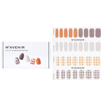 Mavenir Nail Sticker (Patterned) - # Autumn Picnic Check Nail