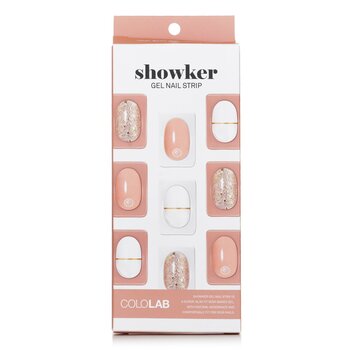 Showker Gel Nail Strip # CSA201 Gold Line Beige