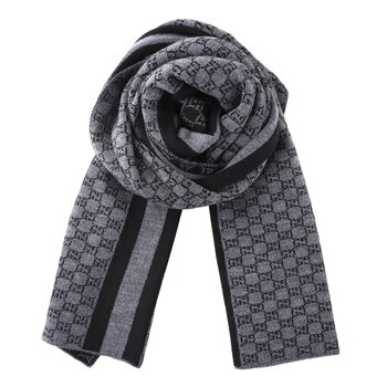 Gucci Wool Web Stripe GG Guccissima Scarf 438253